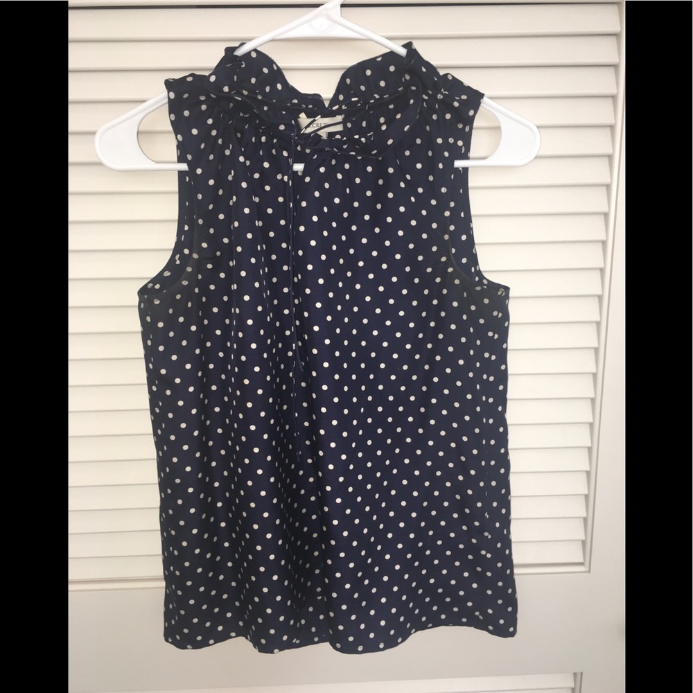 J Crew silk sleeveless blouse